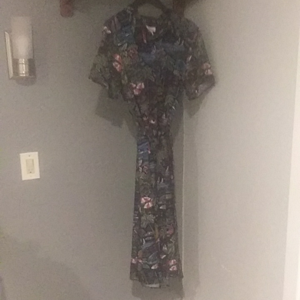 Women's d& co Tropical Island Themed Maxi Dress